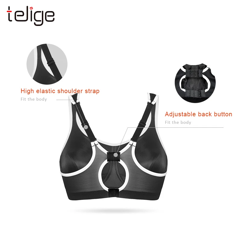 Teigle большой размер спортивный бюстгальтер дышащий пуш-ап нижнее белье для женщин