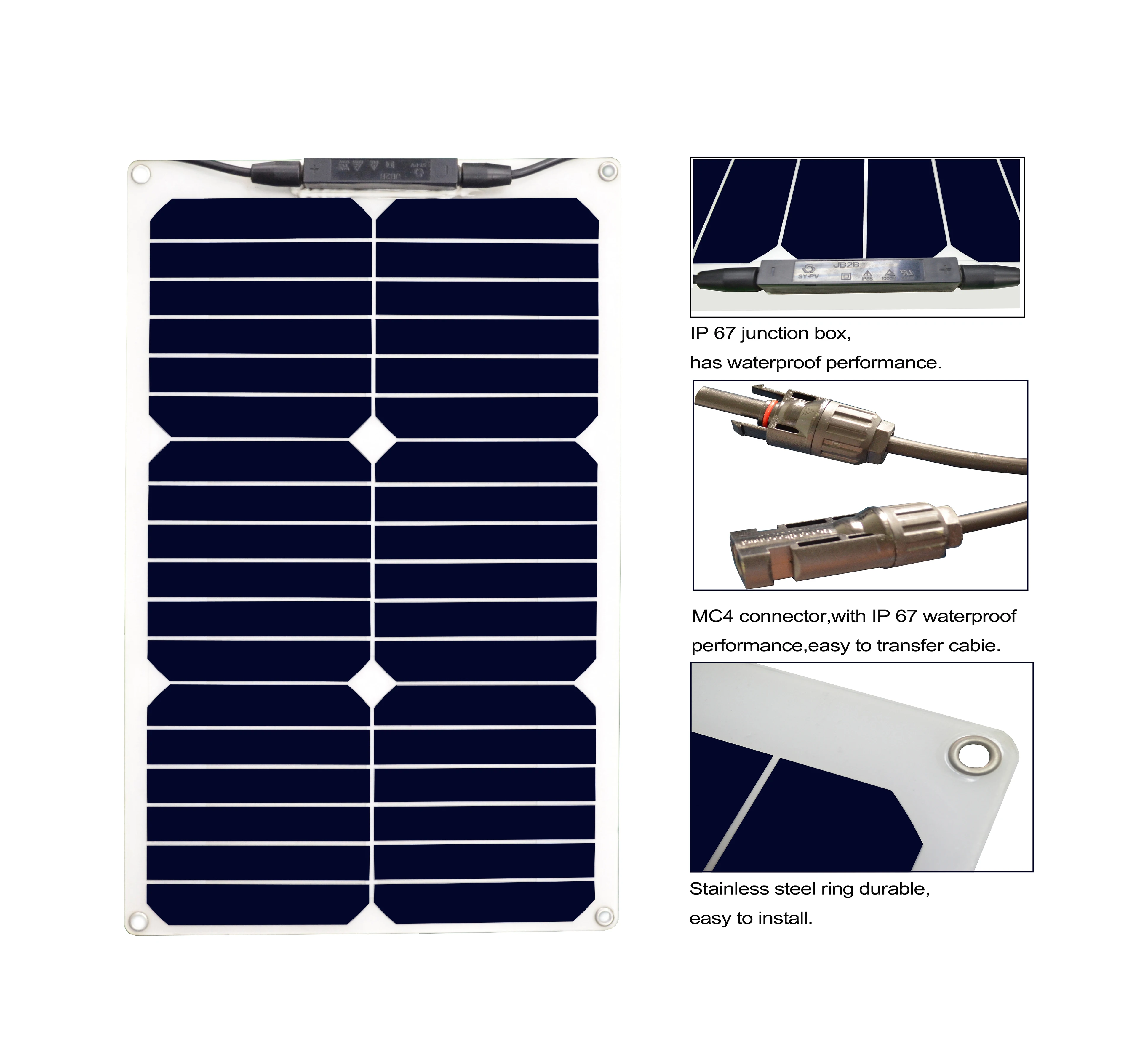 Портативная солнечная панель RG 20 Вт 12 В внешнего аккумулятора солнечной батареи