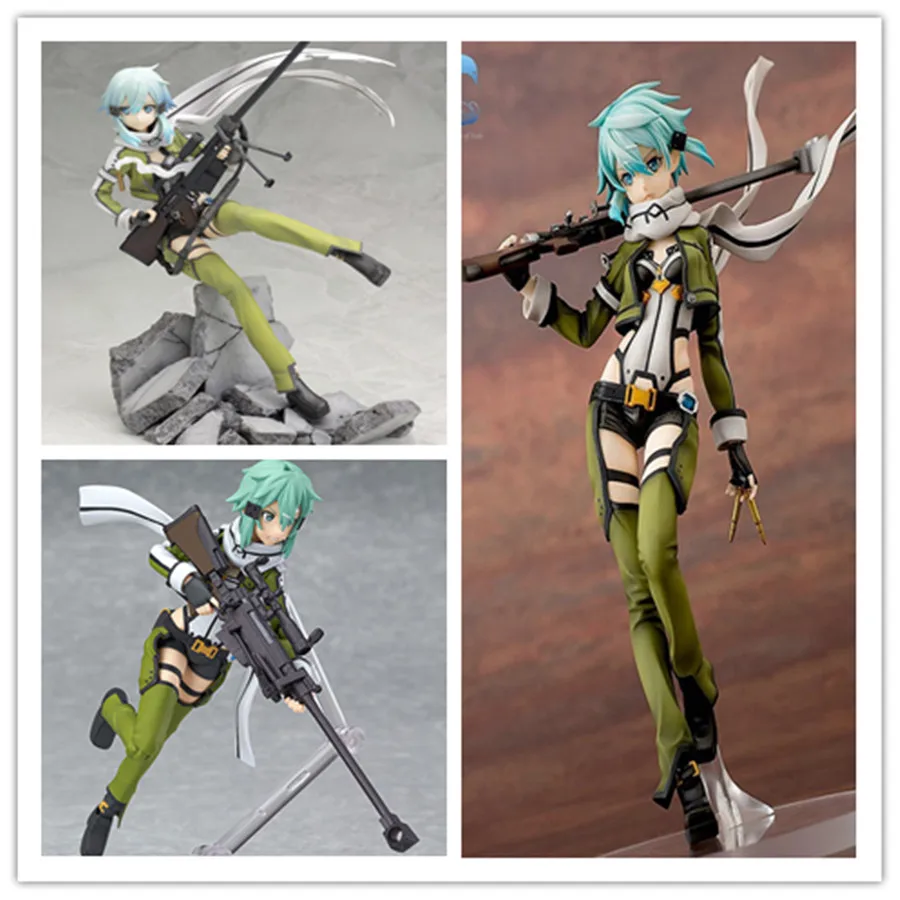 

Anime SAO GGO Phantom Bullet Sinon Action Figure Sword Art Online Asuna Figurine PVC Sexy Girl Soldier Model Toy Gift