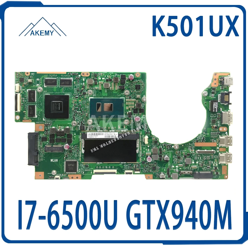 K501UX K501UB материнская плата для ноутбука For Asus K501U K501 оригинальная DDR4 8 Гб RAM I7 6500U