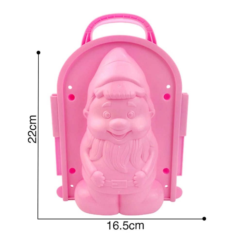 Cartoon 3D Gnome Shape Snowman Maker Mold Toys Children Winter Outdoor Sand Mould Pudding Beach Play Toy Random Color 1pc images - 6