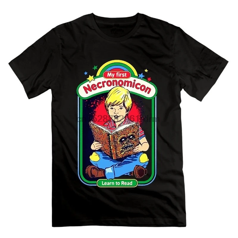 Одежда мой первый Некрономикон очень модные мужские футболки с короткими