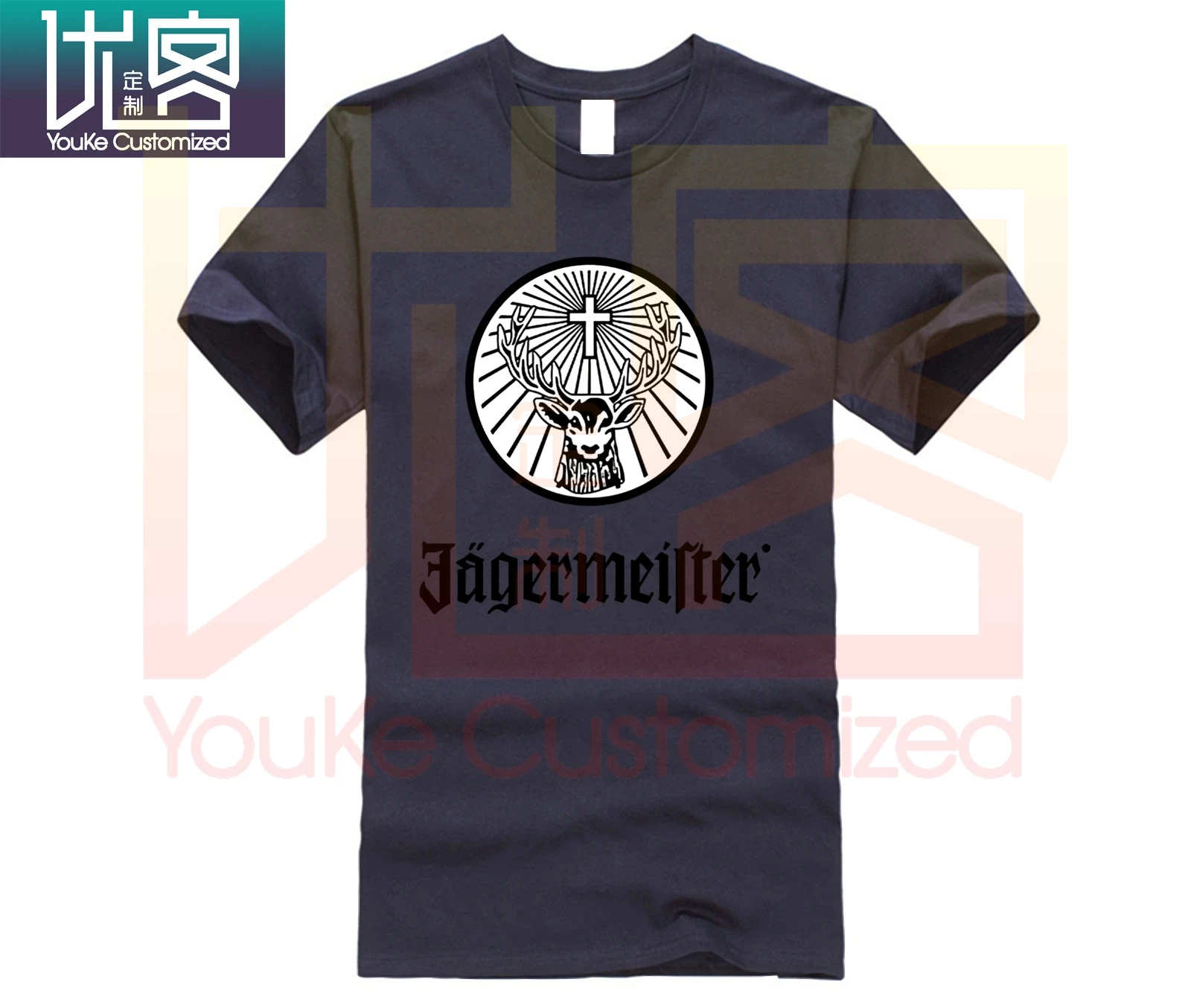 Мужская футболка в стиле ретро с логотипом jagermeister music tour Лидер продаж 100% хлопок