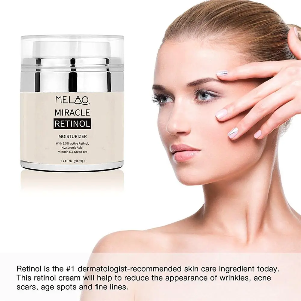 

MELAO 2.5 Retinol Moisturizer Cream Hyaluronic Acid Anti Aging And Reduces Wrinkles And Fine Lines Day And Night Retinol Cream