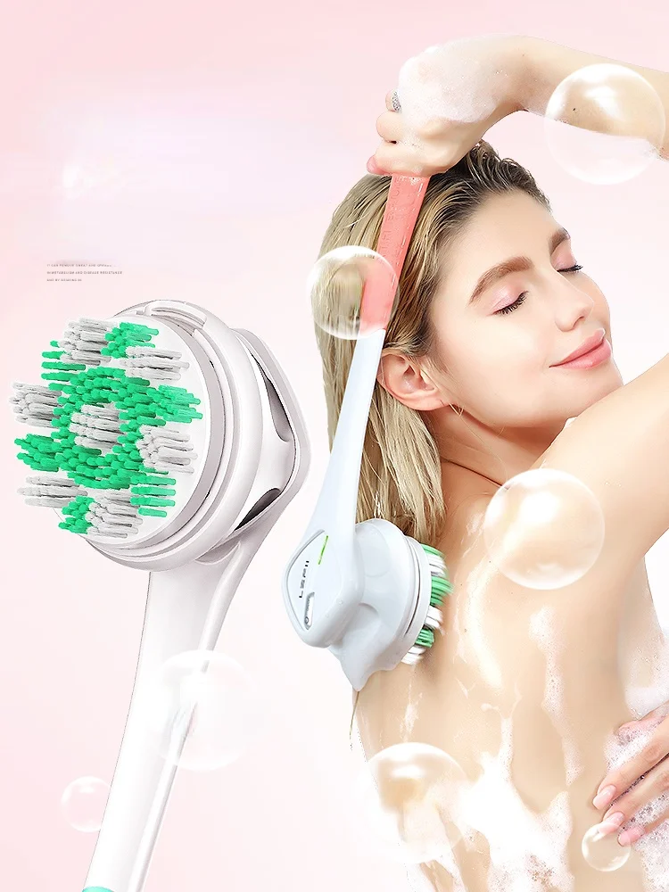 

TT Electric Massage Bath Gadget Rubbing the Back without Asking for Help Automatic Bath Rub Back Long Handle Brush