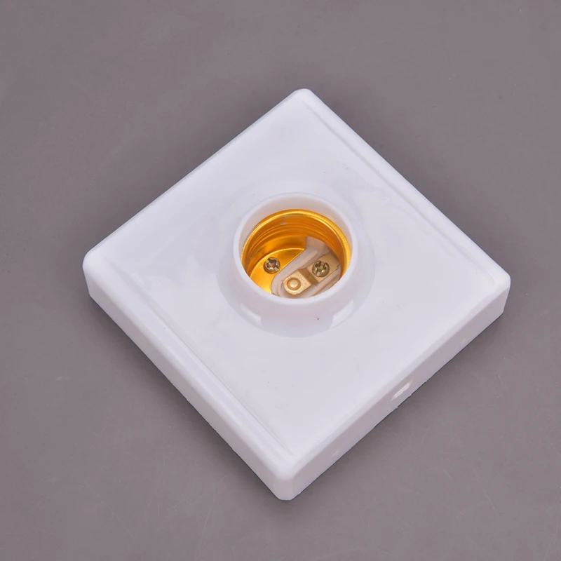 

1Pcs Square Fitting Socket Plug Lamp Holder E27 LED Light Bulb Holder Switch Hanging Lamp 6A 220V E27 Lamp Holder