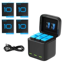 gopro 10 battery charger smart fast charging case 1750mah li ion battery storage box for gopro hero 9 sport camera accessories