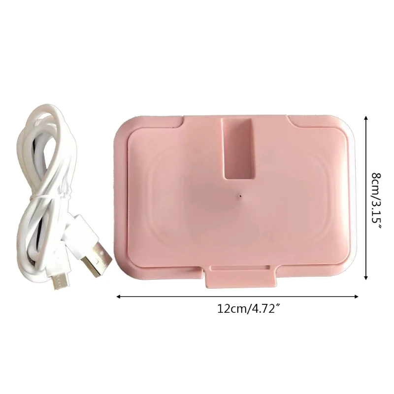 

USB Portable Baby Wipes Heater Thermal Warm Wet Towel Dispenser Car Mini Tissue Paper Warmer Napkin Heating Box Cover