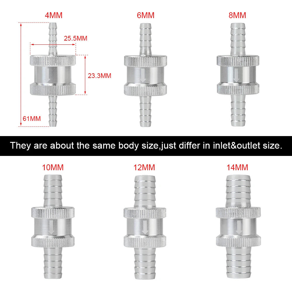 WLR RACING 1/2 &quot12 мм без возврата односторонний топливный обратный клапан из