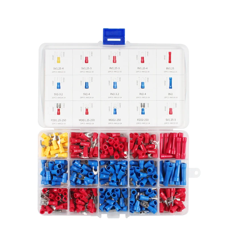 

SN-02C Crimping plier 280pcs Cable Lugs Assortment Kit Insulated Electric Wire Cable Connectors hand Crimp tool Terminals Set