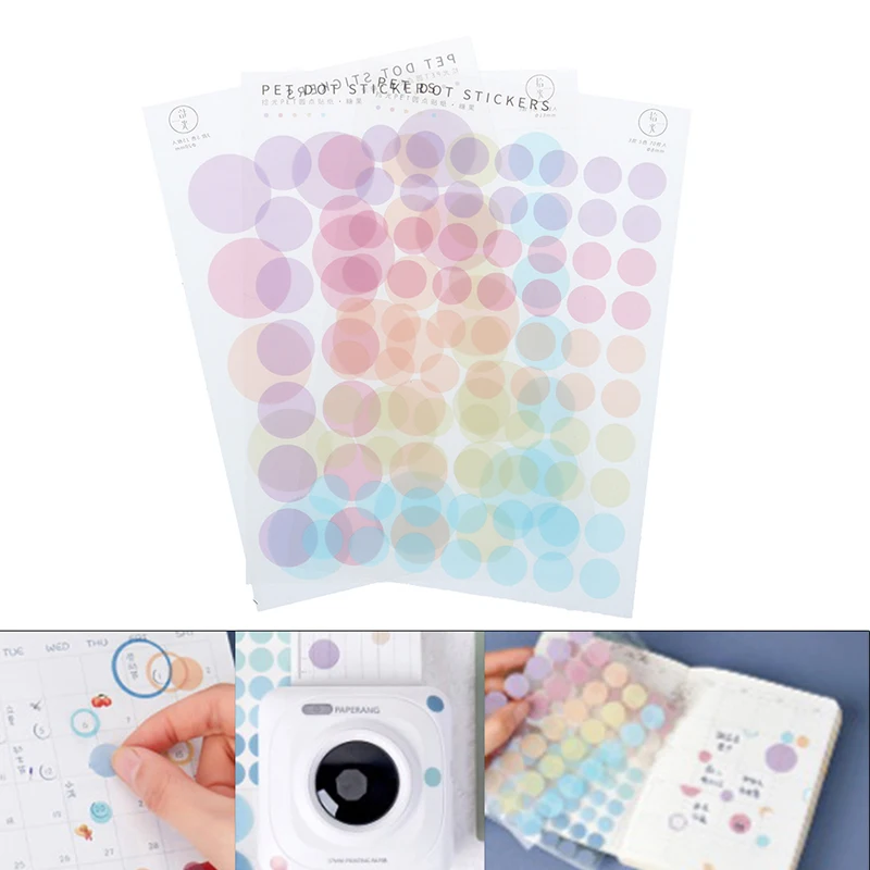 

3pcs Dot Sticker Round Label Self Adhesive Sealing Scrapbooking Decor Supply
