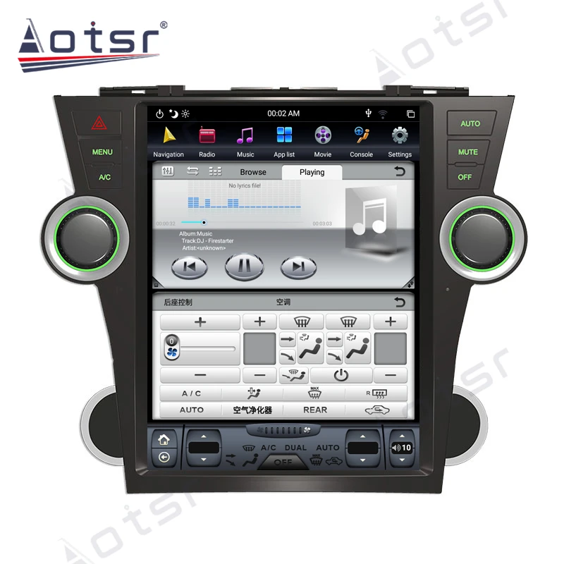 Aorts Tesla Style PX6 Android 9 0 4 + 64 ГБ Автомобильный Радио плеер GPS навигация HD Авто Стерео