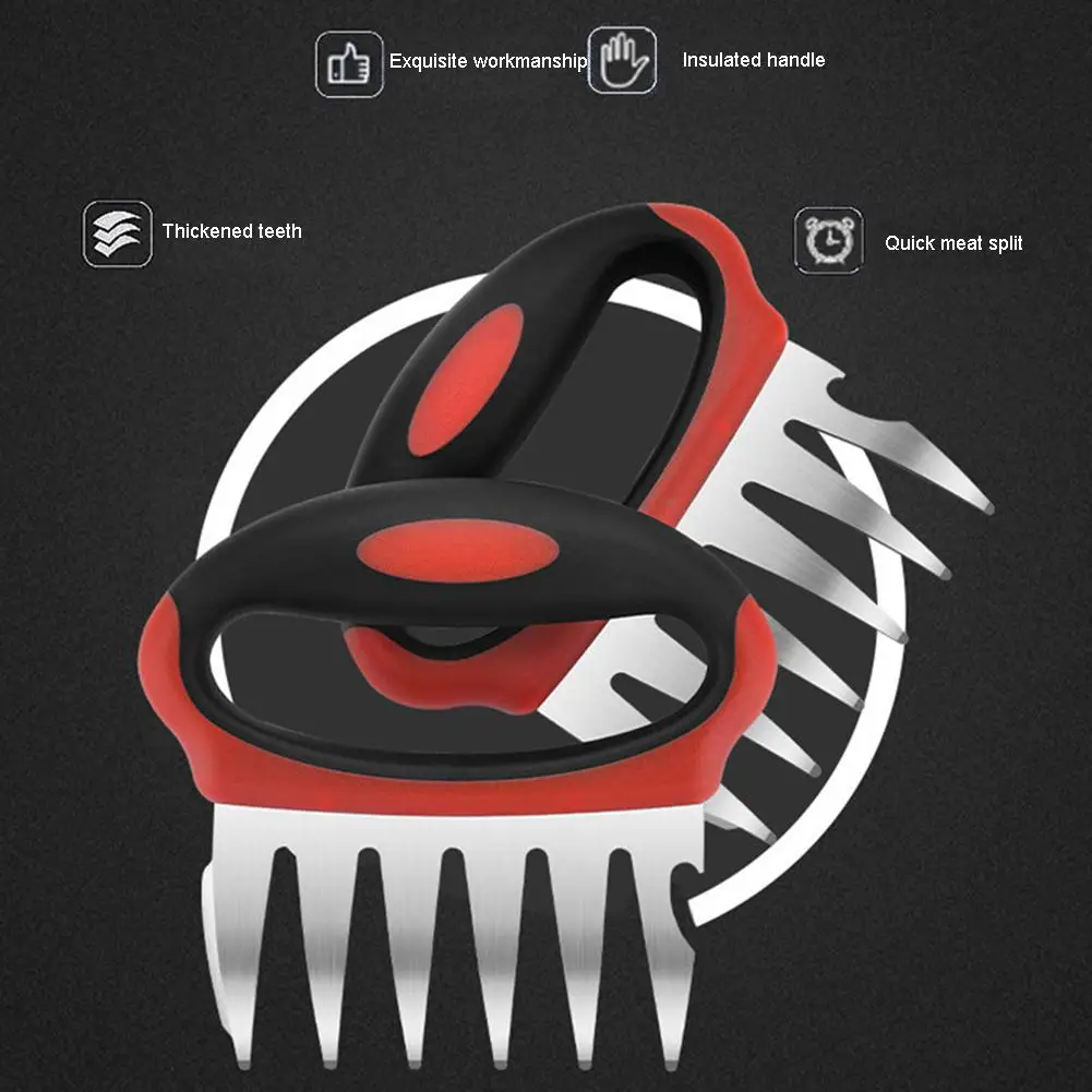 2 шт. измельчитель мяса для барбекю когти из нержавеющей стали вилки с медвежьими