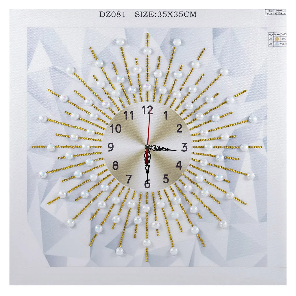 Настенные часы с вышивкой в виде алмазов картина крестиком из страз 5D сделай сам