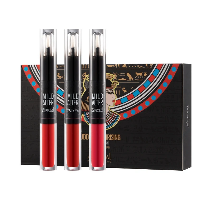 Двухсторонний блеск для губ увлажняющая Водонепроницаемая антипригарная чашка