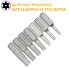 1 дюйм. TP10 15 20 25 30 35 безопасная звездообразная Отвертка Набор бит 14 дюйма 6,35 мм шестигранный хвостовик электрическая отвертка бит для электроинструментов