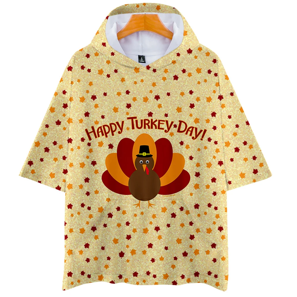 Футболка с 3D принтом на День Благодарения толстовки K Pop Повседневная футболка