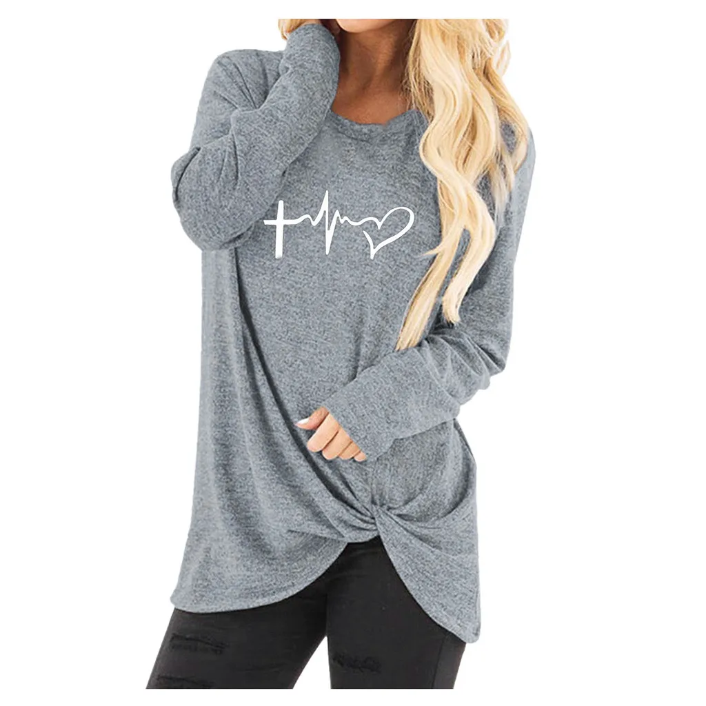 Модная Базовая Блузка с узлом Повседневная зимняя нестандартная Женская