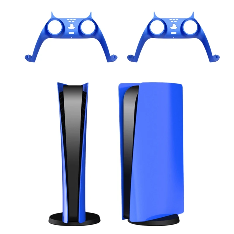 

For PS5 Console Cover,Anti-Scratch Dust-Proof Faceplate Case +Handle Decorative Strip Replacement Shell For Sony PS5