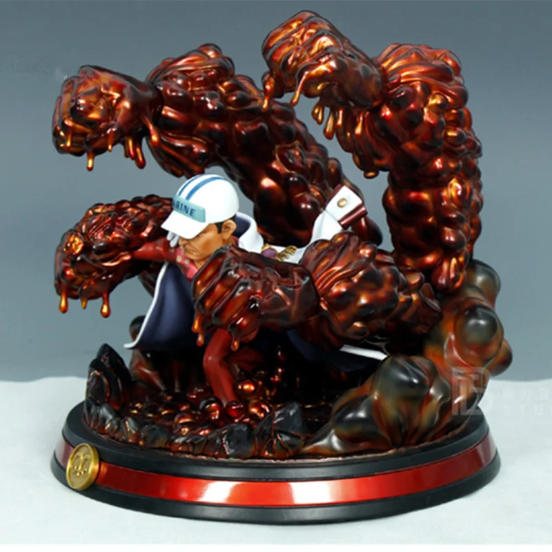 

11" One Piece Sakazuki Statue Admiral of the Fleet Bust Full-Length Portrait Lava-Lava Fruit GK Action Figure Toy BOX 28CM Q543