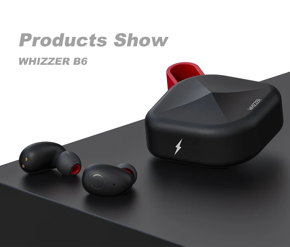 Whizzer B6 беспроводные наушники Bluetooth 5,0 наушники TWS наушники IPX7 водонепроницаемая Поддержка Aptx 45h время воспроизведения для IOS/Android