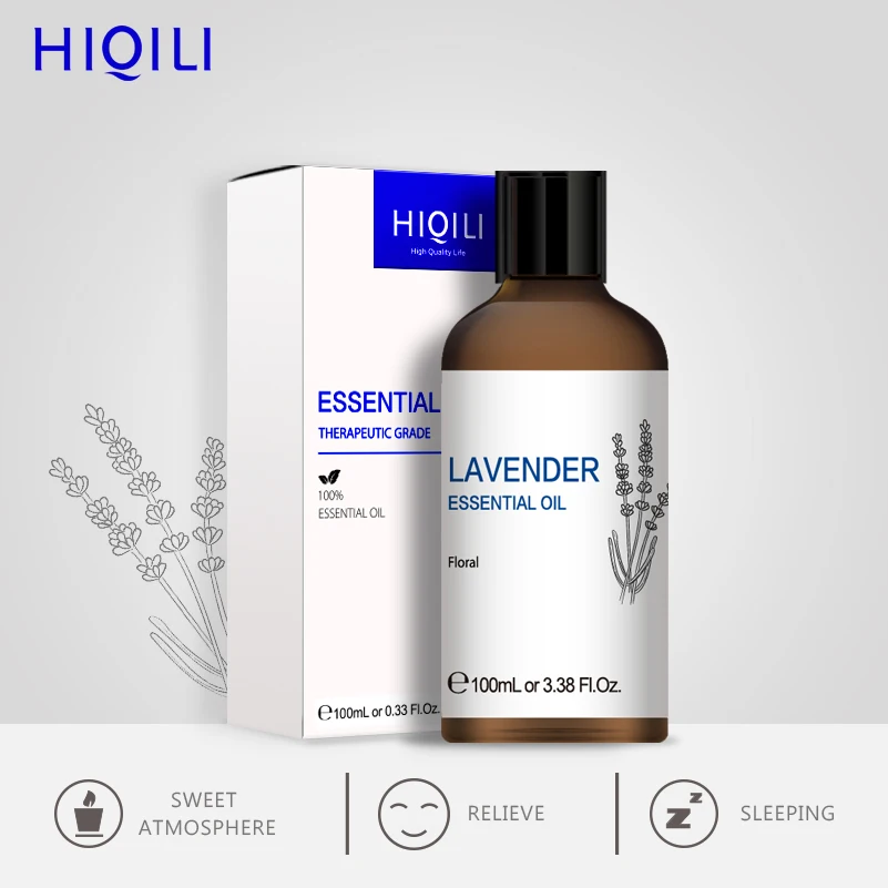 

Ship From US HIQILI 3OZ 100ML Pepermint Tea Tree Essential Oil Diffuser Aroma Oil Lemongrass Orange Eucalyptus Oil