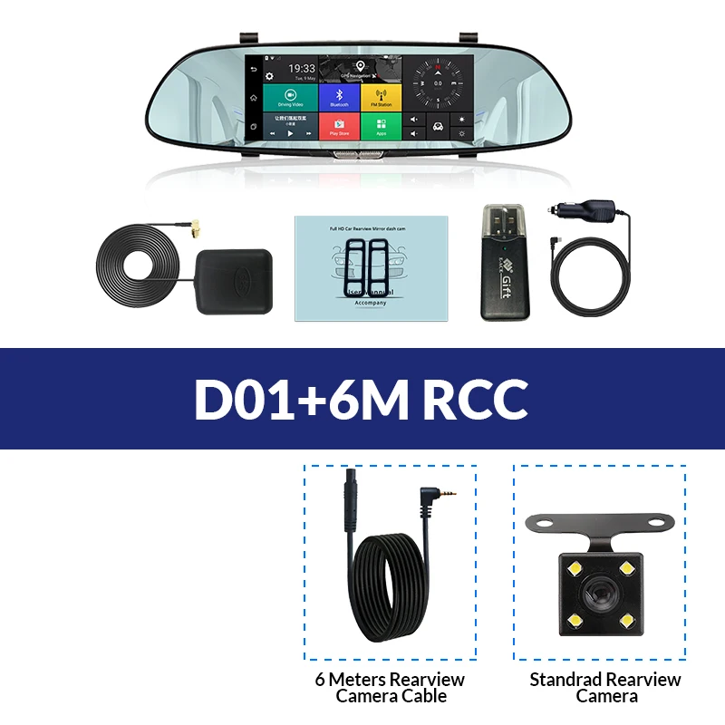E-ACE D01 gps навигация трекер Автомобильный видеорегистратор 3g Wifi камера " сенсорный экран Android навигаторы 1080P видео рекордер зеркало заднего вида