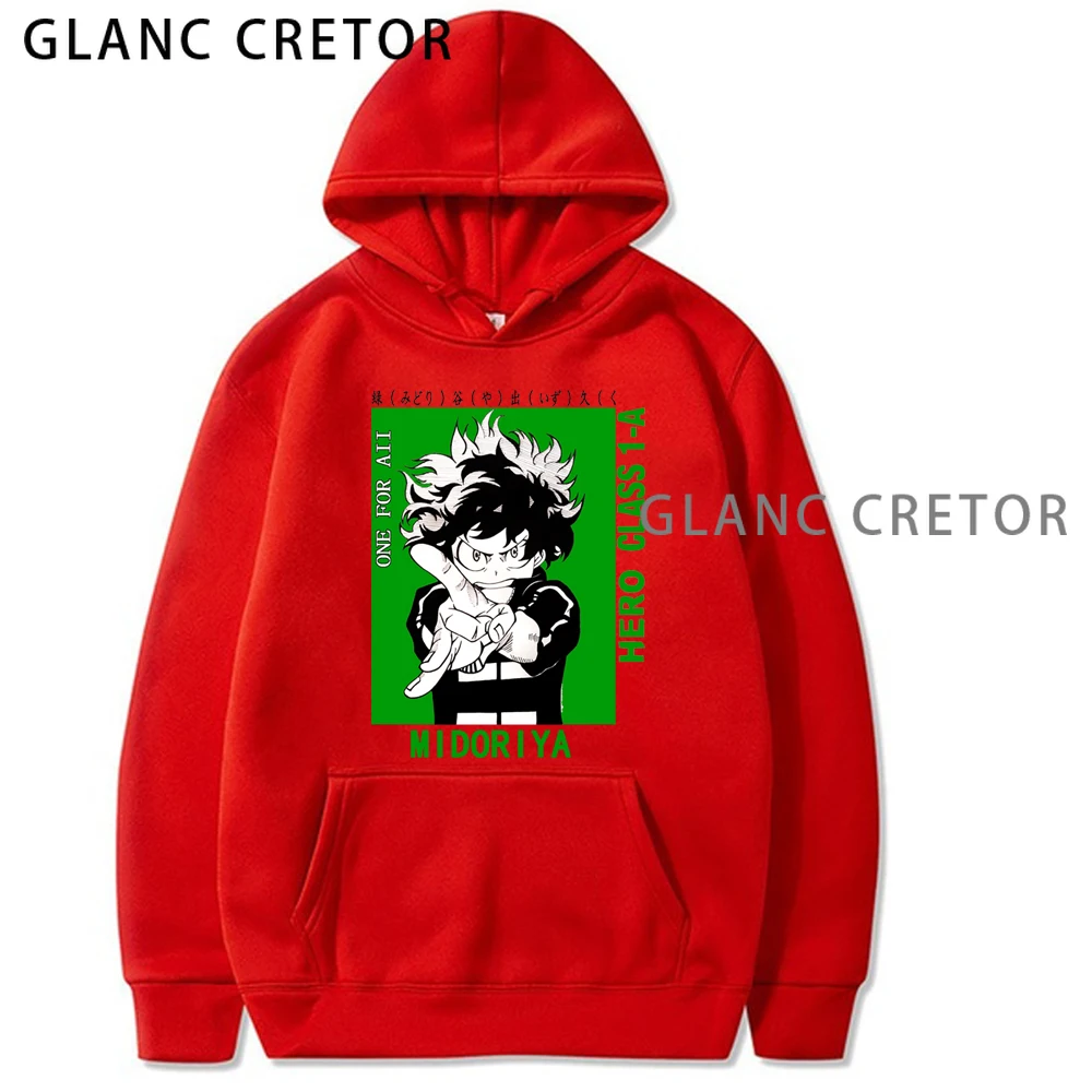 

90s Japanese Anime My Hero Academia Graphic Hoodies Men Cartoon My Hero Academia Streetwear Harajuku Sweatshirts Male hoodie