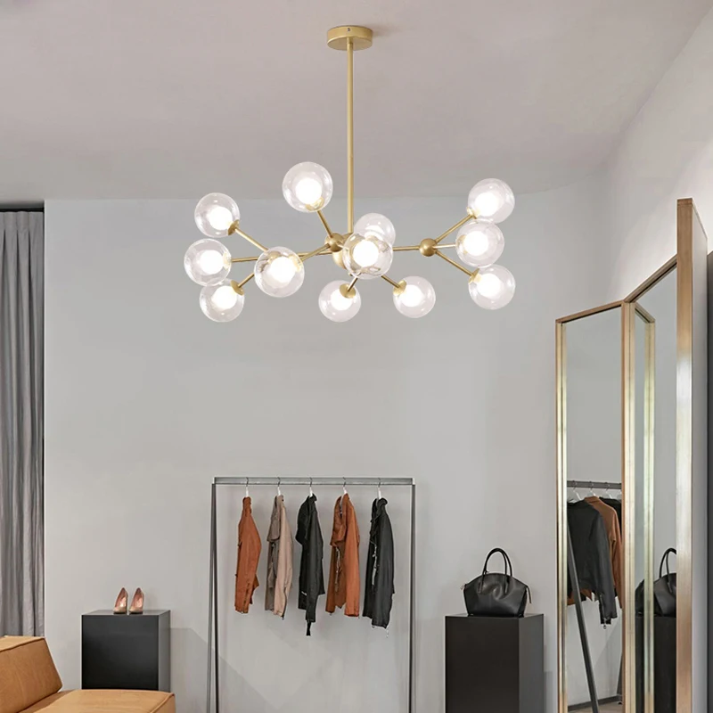 Nordic modern led chandelier molecule magic bean lamp cover suitable for living room dining bedroom lighting | Лампы и освещение