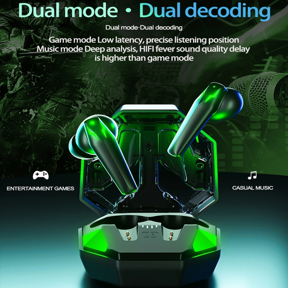 

Wireless Headphones Gaming Earphones Noise Reduction Wireless Earbuds