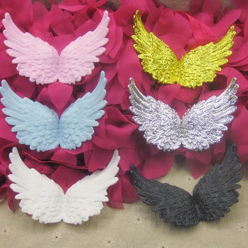 6 шт./лот Золотой/белый/розовый Крылья Ангела ремесло Рождественское украшение