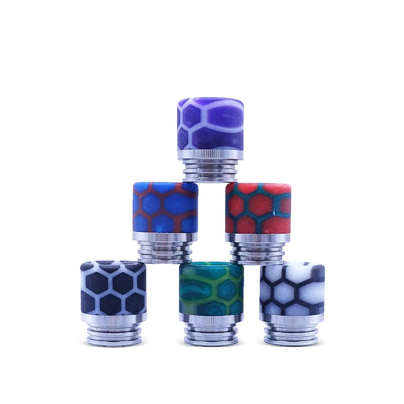 

810drip tip resin snake skin honeycomb small waist drip tip, stainless steel mouthpiece for Geekvape Zeus X Zeus Dual Alpha Tank