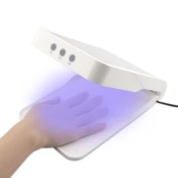 foldable led nail lamp mirror with battery cordless makeup mirror desktop 36w led uv light 2 way usage for curing gel nails tool