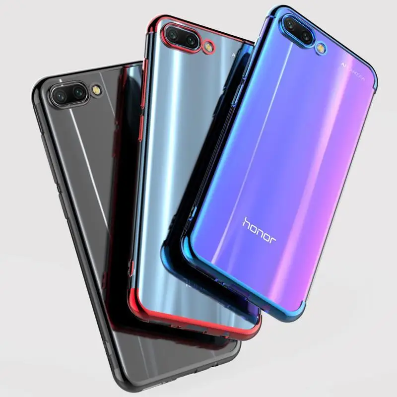

Transparent Plating Soft TPU Phone Case for Huawei Honor 20Pro 9 10 lite 7X 8C 8X lite P30 P20 lite P Smart 2019 Cover Silicone