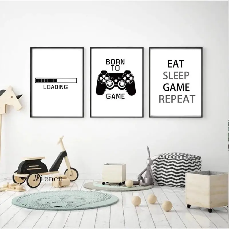 Новый дизайн игровой постер и печать для мальчиков без рамки игровые цитаты