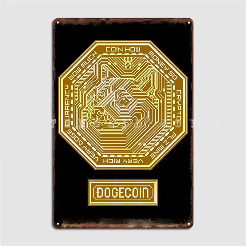 

Плакат Goldoge, металлическая табличка, Фотофон, Декор, барная пещера