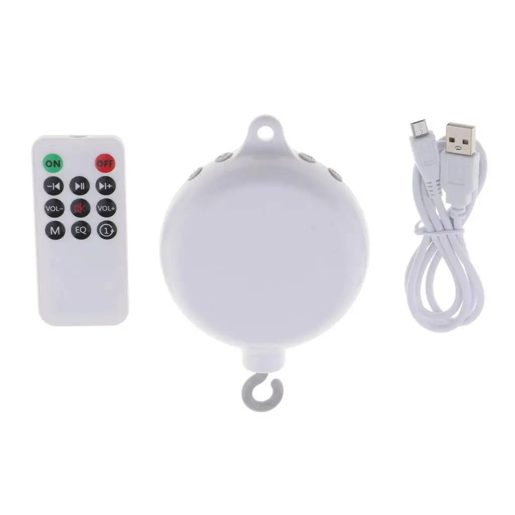 Caja de m&uacute;sica electr&oacute;nica con Control remoto, 35 canciones para cuna M&oacute;vil, 1 ud.-0