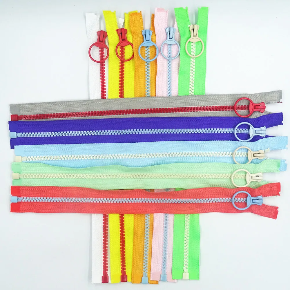 

Openings 10Pcs 5# 50CM (20 Inch) Resin Zipper Pull Ring Head DIY Sewing Handbags Clothing Accessories