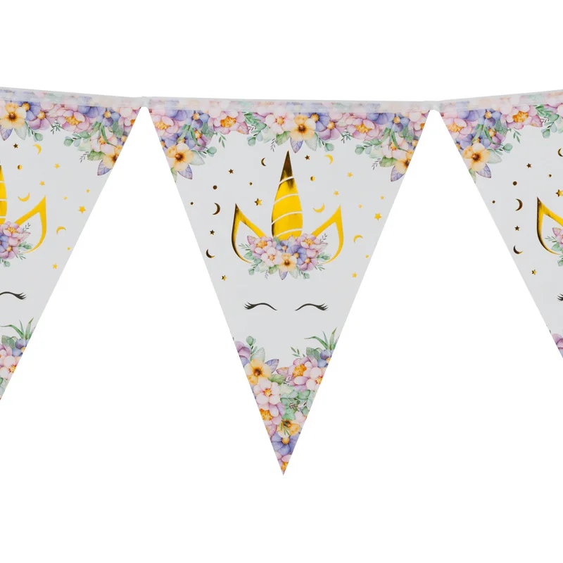 Одноразовая посуда с мультяшным единорогом для вечерние ского дня рождения