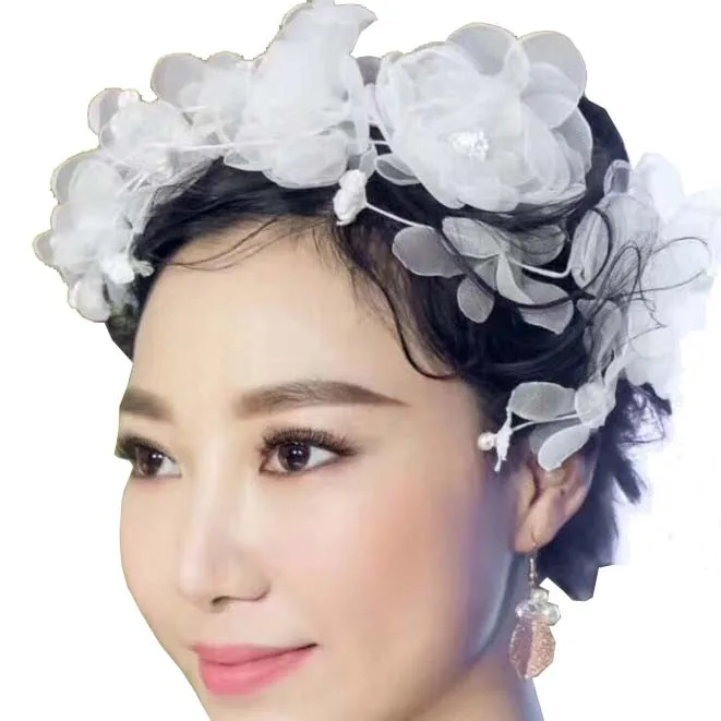 Винтажные свадебные аксессуары для волос Шпилька заколка белый розовый цветок