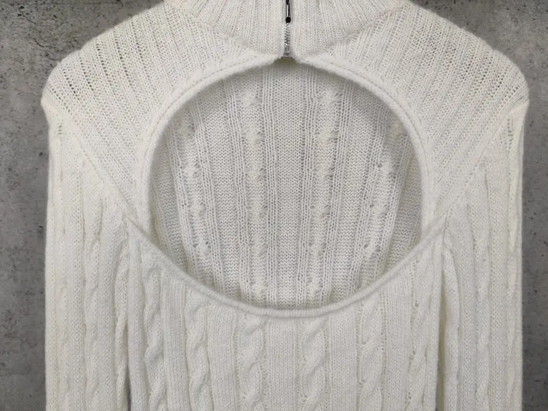 ladies 2021 new fashion long sleeve sexy casual solid color hollow wool base 1202