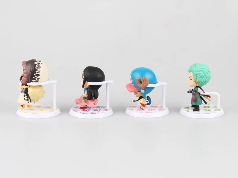 

4pcs/set 8cm one piece luffy robin zoro Anime Figure Toy Collection Model Toy Action figure for friends gift