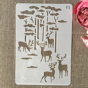 26 см олень Forrest DIY слойные трафареты настенная живопись фотография шаблон