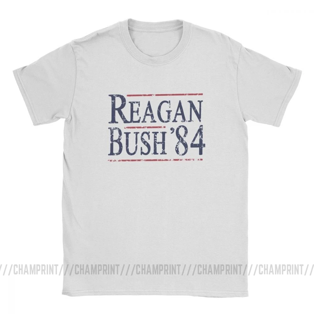 Винтажная Футболка Ronald Рейган Буш ➄ с президентскими выборами мужская одежда