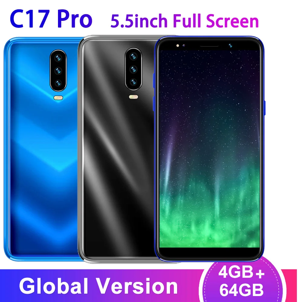 C17 pro смартфон с 5 дюймовым дисплеем четырёхъядерным процессором MTK6580 ОЗУ 4 Гб ПЗУ 64