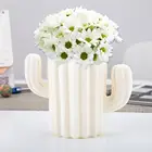 Пластиковая ваза в форме кактуса, держатель для горшка для высушенных цветов, украшение для дома, офиса, рабочего стола, гостиной, Современное украшение для вазы