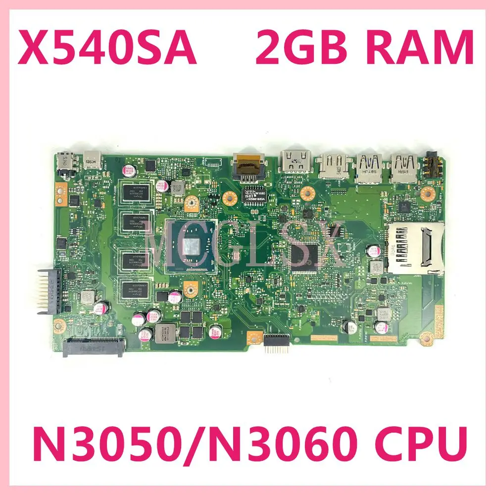 Cpu 2gb Ram Mainboard para Asus X540 X540s X540sa F540s Vivobook Portátil Placa-mãe 100% Testado ok X540sa N3050 N3060