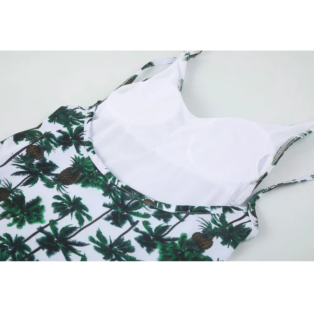 

Print One Piece Swimsuit 2021 New Push Up Swimwear Women Vintage Retro Bathing Suits Bodysuit Beach Wear Backless Monokini