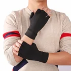 Лидер продаж, 1 пара Для женщин мужчин хлопок эластичный ручной артрита боли в суставах рельеф перчатки терапии открытыми пальцами компрессионные перчатки