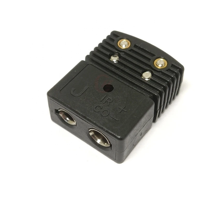 Высококачественный черный стандартный соединитель термопары J-Type папа и мама -